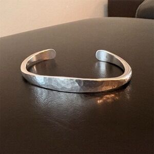 James Avery Retired Sterling Silver Hammered Cuff Bracelet
